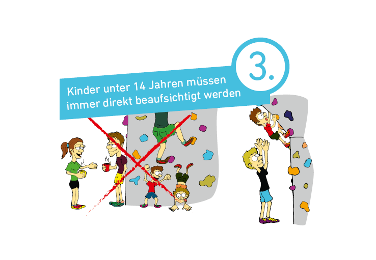 Bitte beaufsichtigt Eure Kinder bis 14 Jahren immer pausenlos.