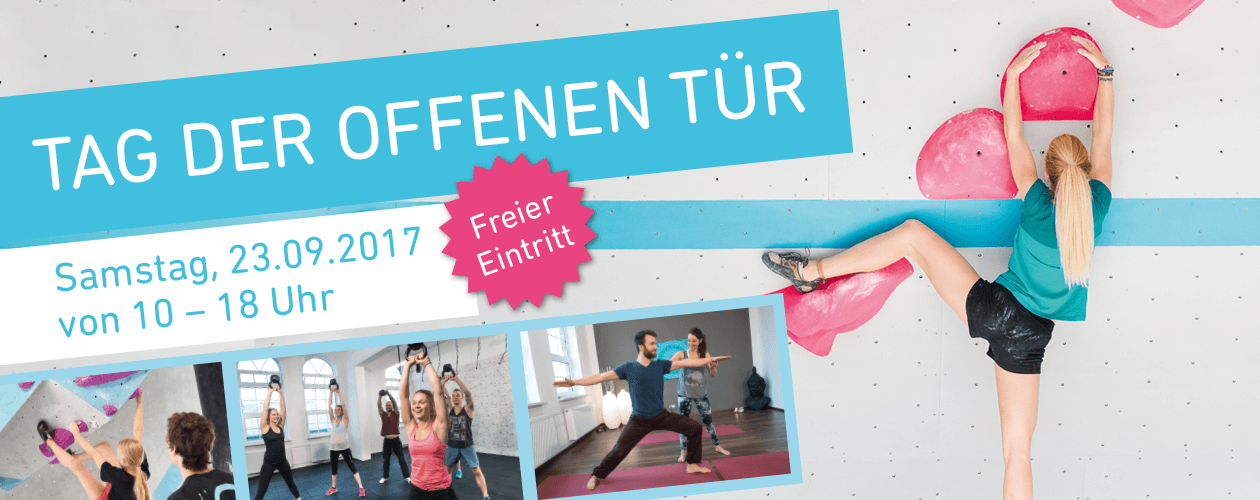 Tag der offenen Tür in der Boulderwelt München West am 23.9.17