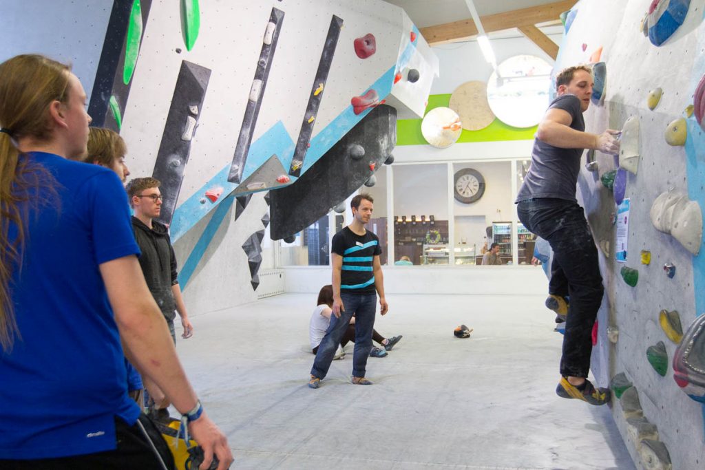 Erste Tech-Session in der Boulderwelt München West am 10.02.2018