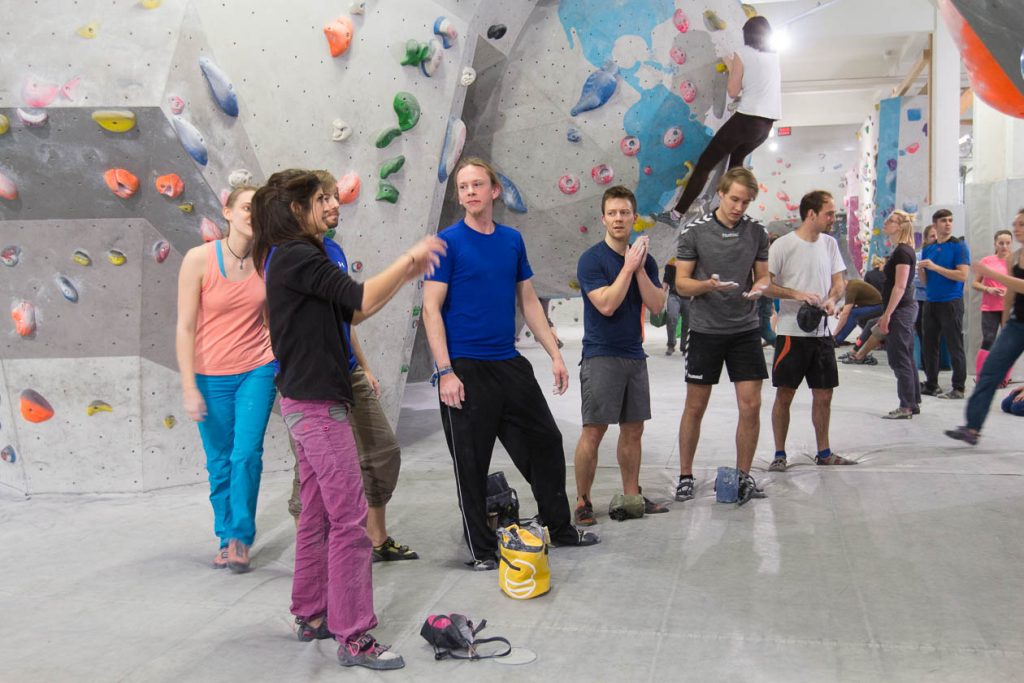 Erste Tech-Session in der Boulderwelt München West am 10.02.2018