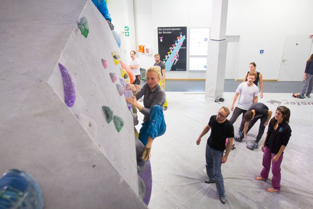 Erste Tech-Session in der Boulderwelt München West am 10.02.2018