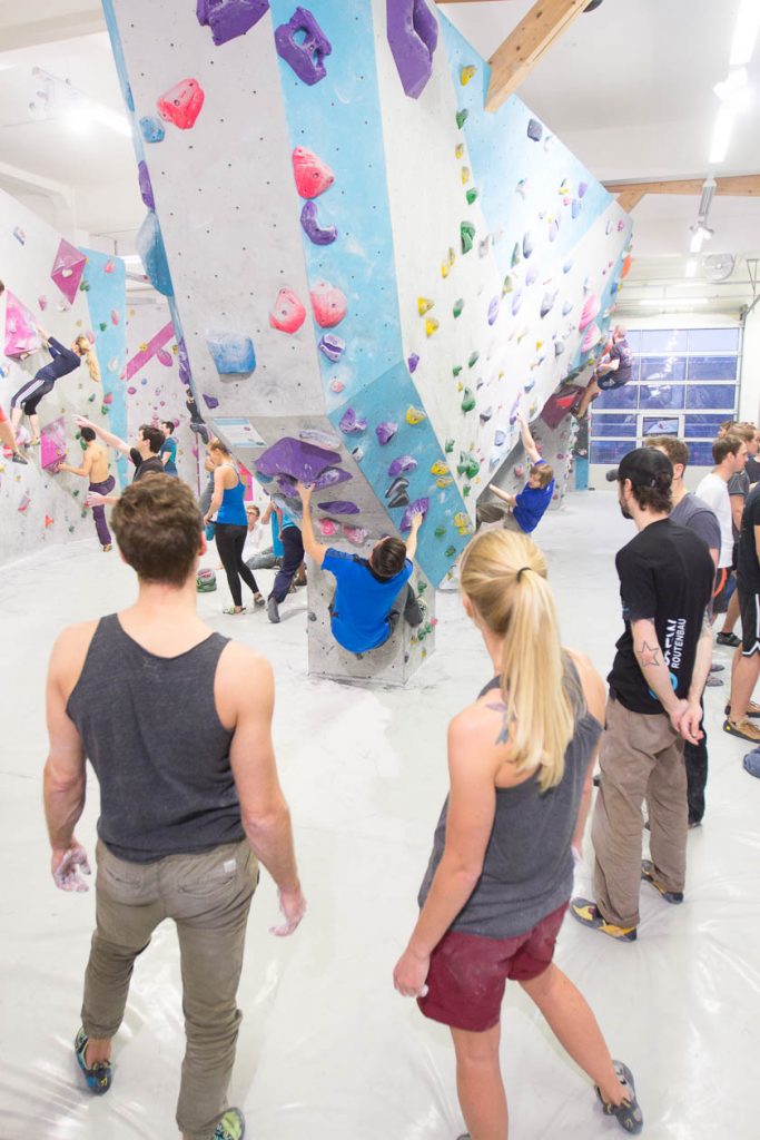 Erste Tech-Session in der Boulderwelt München West am 10.02.2018