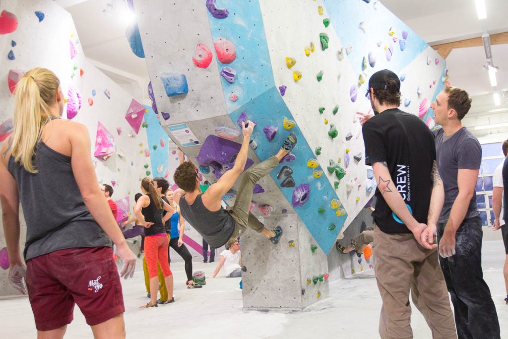 Erste Tech-Session in der Boulderwelt München West am 10.02.2018