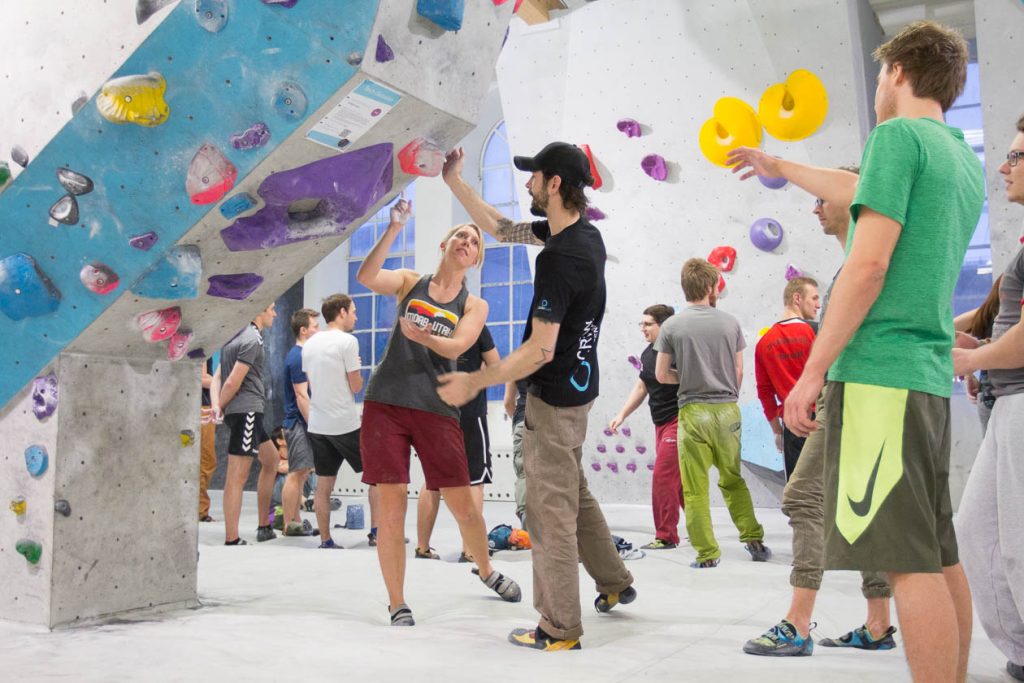 Erste Tech-Session in der Boulderwelt München West am 10.02.2018