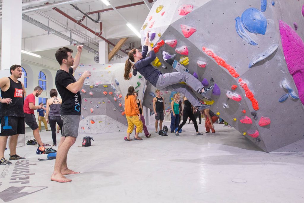 Erste Tech-Session in der Boulderwelt München West am 10.02.2018