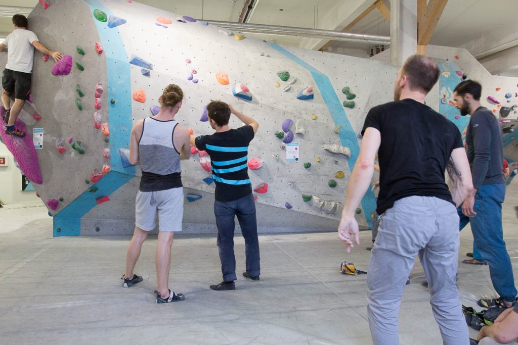 Erste Tech-Session in der Boulderwelt München West am 10.02.2018