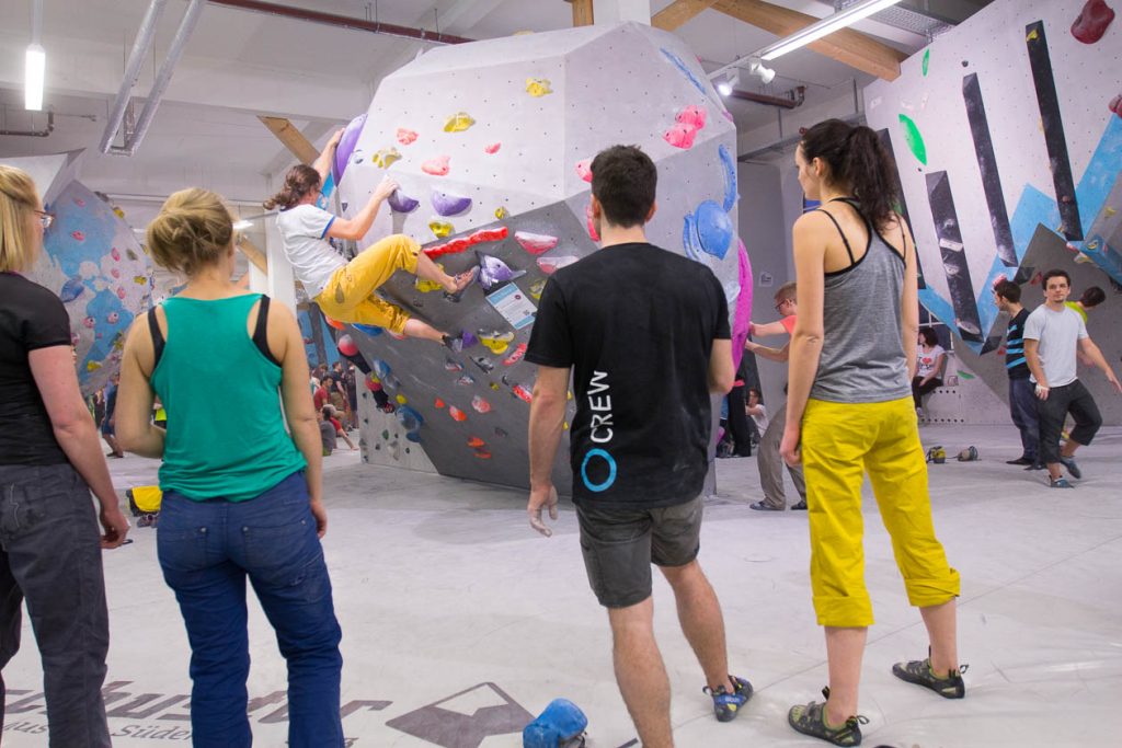 Erste Tech-Session in der Boulderwelt München West am 10.02.2018