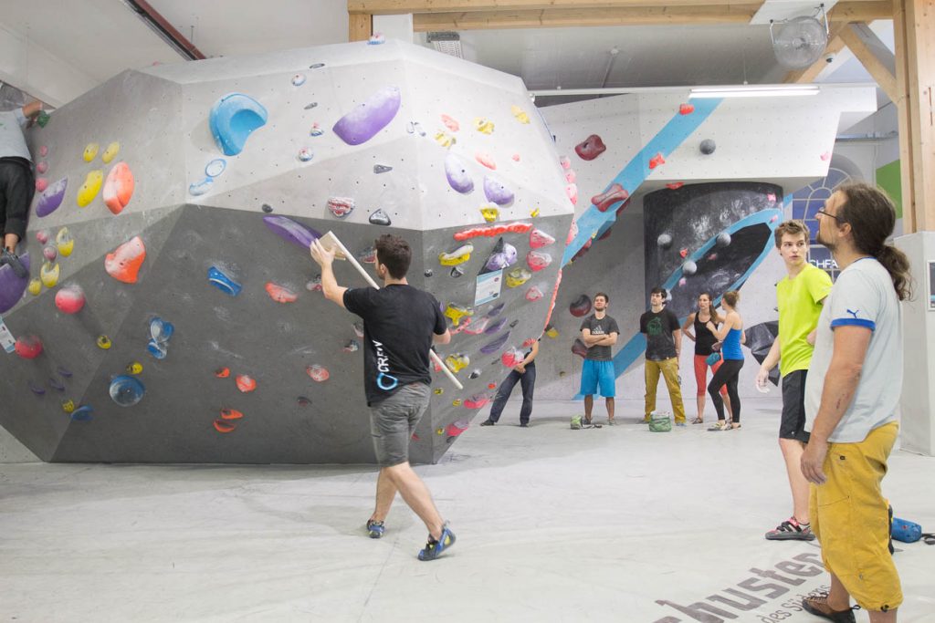 Erste Tech-Session in der Boulderwelt München West am 10.02.2018