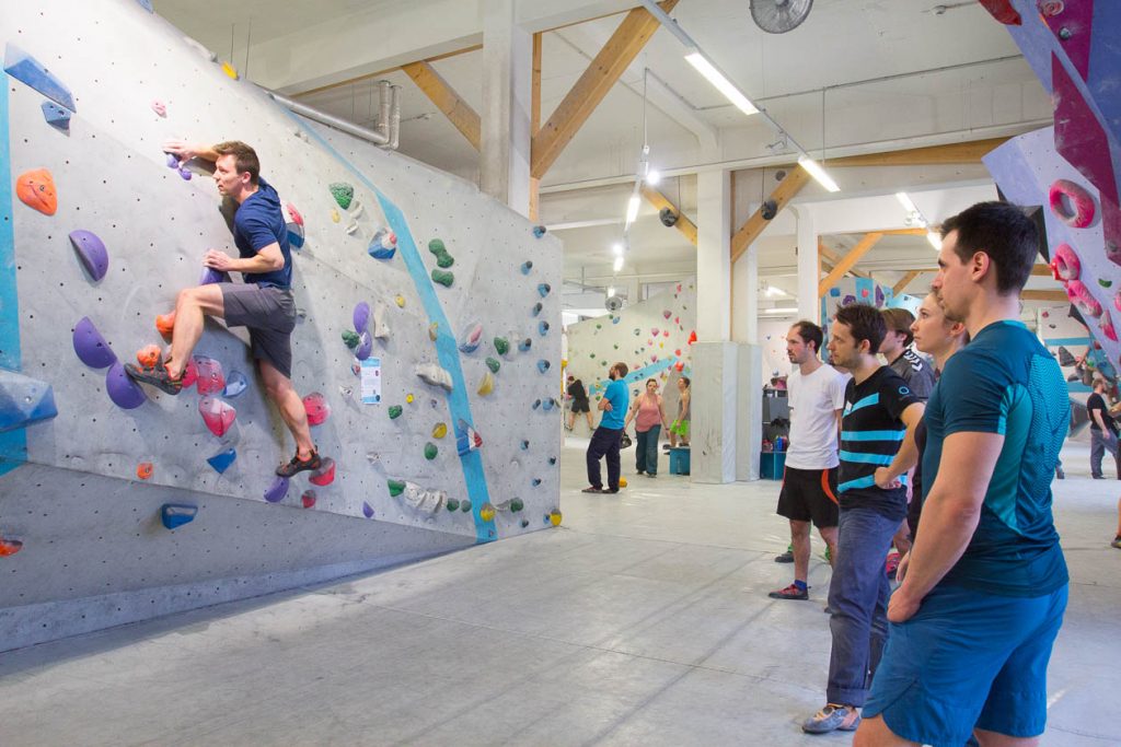 Erste Tech-Session in der Boulderwelt München West am 10.02.2018