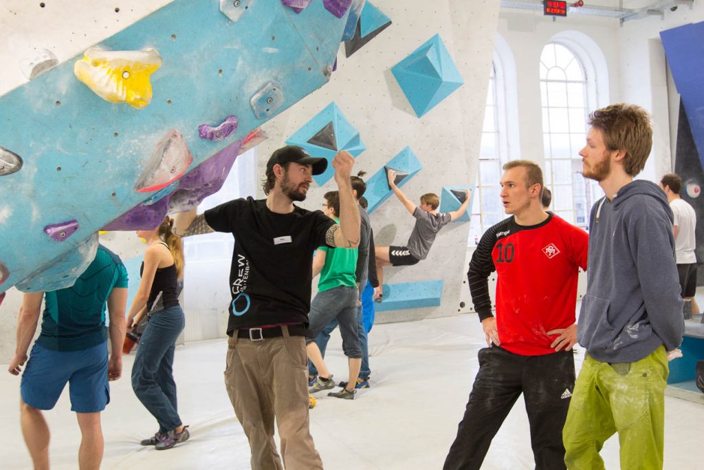 Erste Tech-Session in der Boulderwelt München West am 10.02.2018