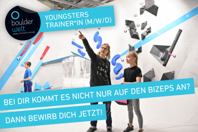 Die Boulderwelt München West sucht Youngsters Trainer