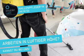 Die Boulderwelt sucht Hallenpfleger