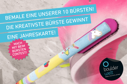 Gewinnspiel: Bemale eine Boulderwelt Bürste und gewinne eine Jahreskarte