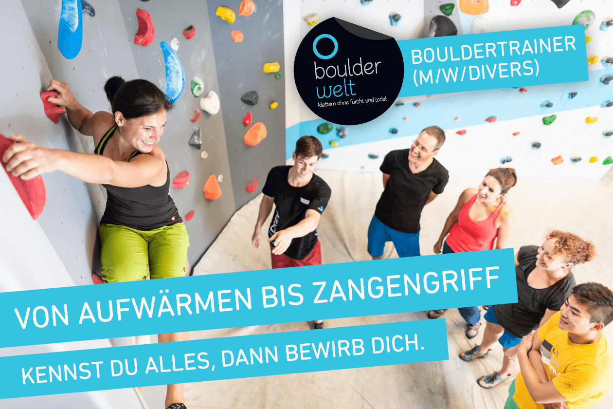 Die Boulderwelt sucht Bouldertrainer