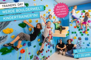 Teilnehmen am Trainers Day in der Boulderwelt München West und Kindertrainer werden