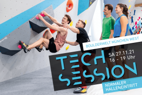 Besser bouldern mit der Boulderwelt Crew bei der Tech Session am 27.11.21 in der Boulderwelt München West