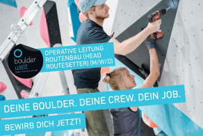 Wir suchen eine Operative Leitung Routenbau (Head Routesetter) (m/w/d). Bewirb Dich! Wir freuen uns auf Dich!