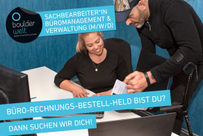 Die Boulderwelt München sucht eine Sachbearbeitung Büromanagement & Verwaltung