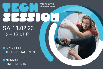 Tech Session in der Boulderwelt München West am Sa, 11.02.23