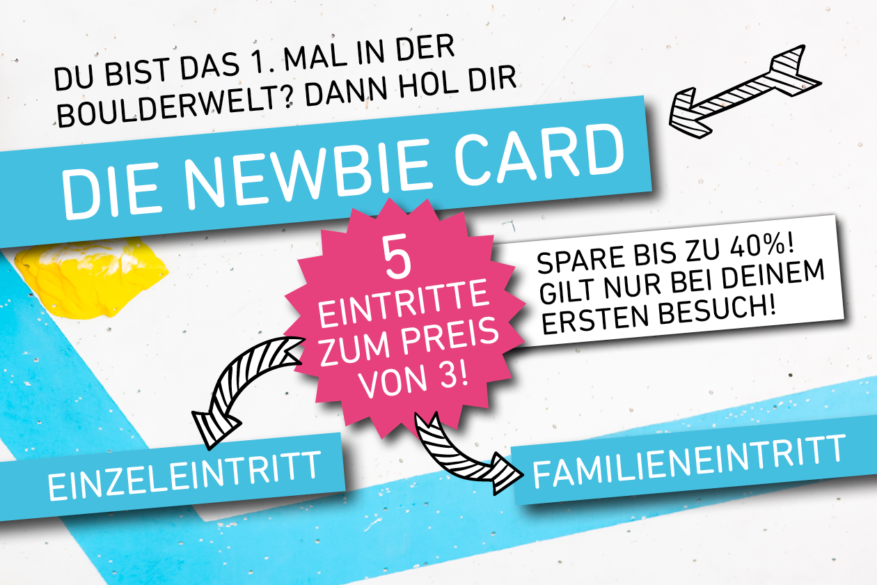 Newbie Card Special: 5 Eintritte zum Preis von 3
